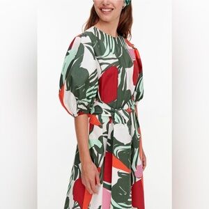 MARIMEKKO 🌿 Havtorn Iso Mehu floral puff-sleeve midi dress 🌿 size 42 🌿